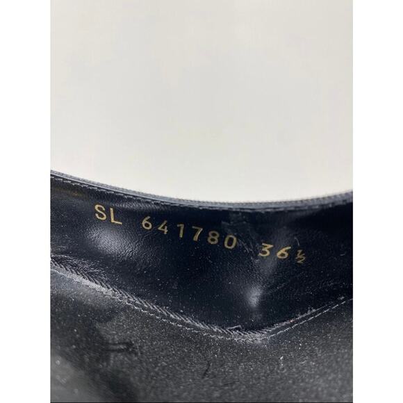 Yves Saint Laurent St Sulpice 95 slingback heels black sz 6.5/36.5 - Picture 7 of 14